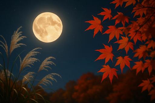 秋の月夜 秋の月夜の写真