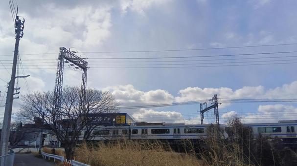 電車   電車   電車,地方,風景の写真素材