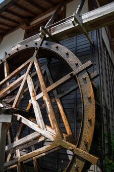 水車 水車,小川,水の写真素材