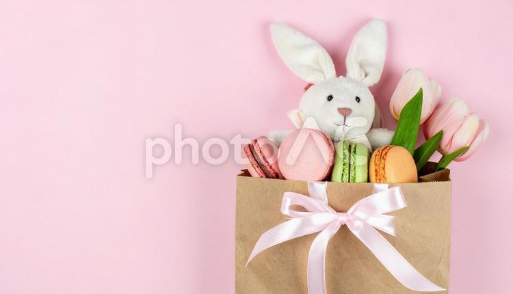 おしゃれなマカロンのギフト マカロン,スイーツ,お菓子の写真素材
