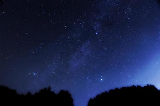 秋の星空 秋の星空 星空,秋,天体観測の写真素材