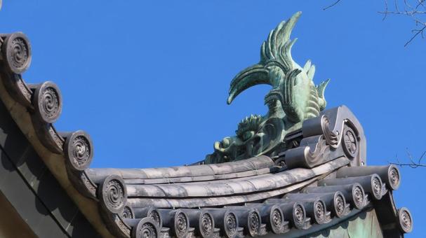 名古屋城　西の丸　正門の鯱　南側 名古屋城,尾張徳川家,御三家の写真素材