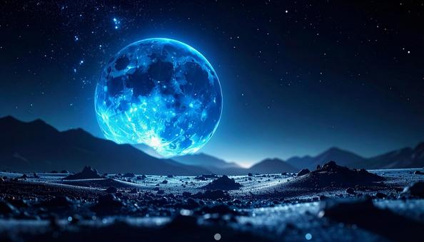どうかしてしまった地球の夜空に輝く満月 どうかしてしまった地球の夜空に輝く満月の写真