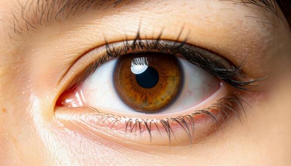 女性の瞳のアップの写真