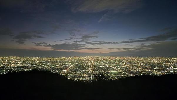夜景ぼくらの広場（生駒山／なるかわ園地） ぼくらの広場,生駒山,夜景スポットの写真素材