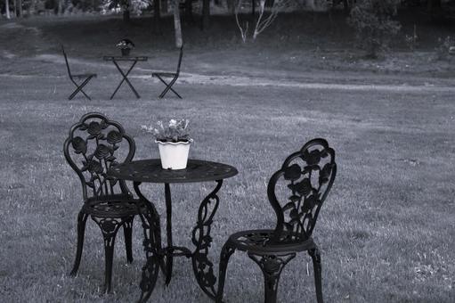 Forest Garden - Table and Chairs - Monochrome, JPG Forest Garden - Table and Chairs - Monochrome, JPG