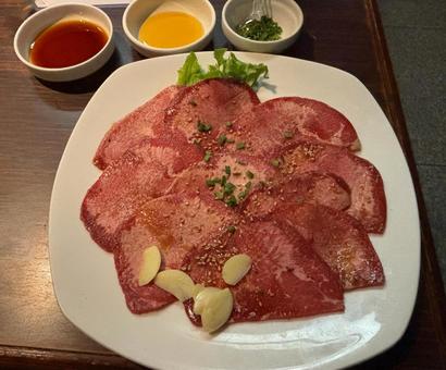 塩タン 焼肉,焼肉屋メニュー,焼肉屋の写真素材
