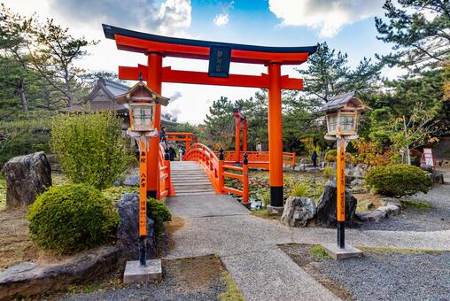 青森県　髙山稲荷神社の風景 髙山稲荷神社,紅葉,秋の写真素材