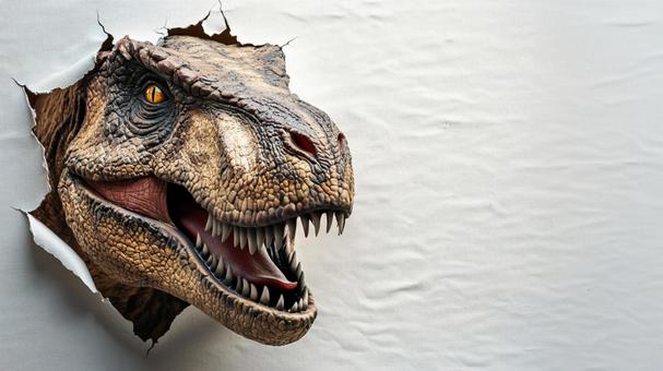 壁を突き破るティラノサウルス2 壁を突き破るティラノサウルス2の写真