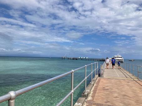 グリーン島の桟橋 グリーン島の桟橋 オーストラリア,グリーン島,桟橋の写真素材