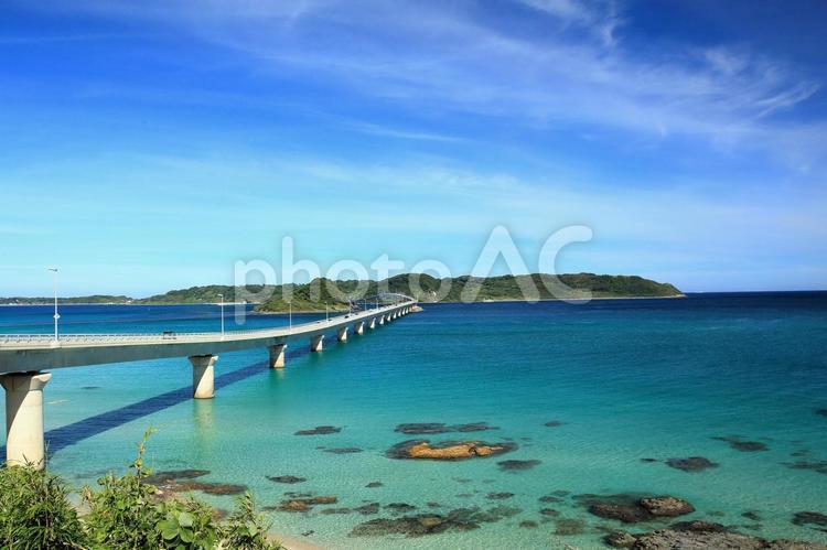 角島　夏の風景-7 海,風景,景色の写真素材