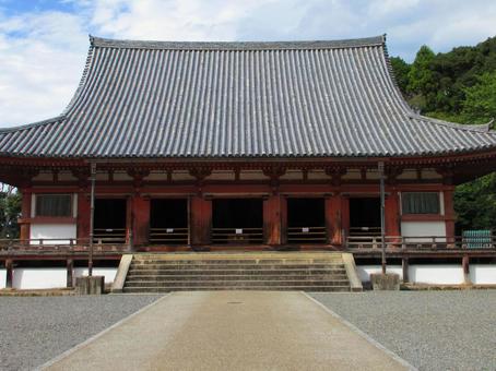 京都府-醍醐寺-国宝-金堂 醍醐寺,寺,深雪山の写真素材
