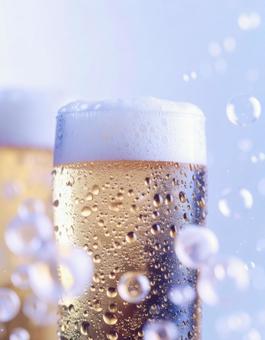 パステルトーンのビールジョッキ パステルトーンのビールジョッキの写真