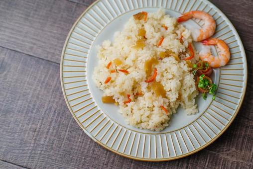 上から撮ったちらし寿司の写真