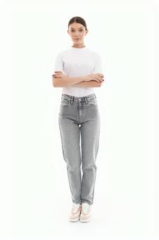 Displeased woman with arms crossed, JPG