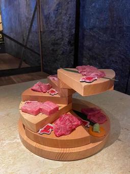 Photo, grilled meat, padding, raw meat, 
