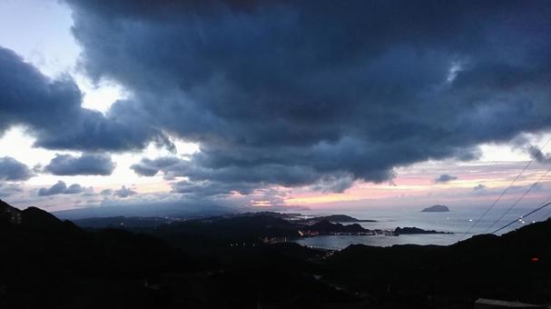 台湾 空 夕暮れ 台湾 空 夕暮れの写真
