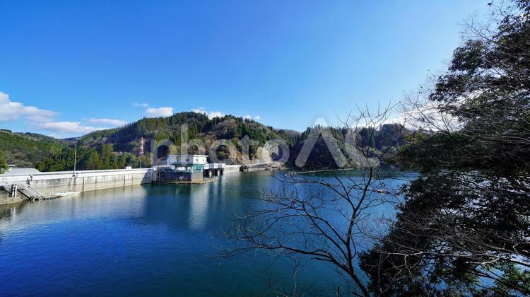 松原ダムの風景 松原ダム,ダム,梅林湖の写真素材