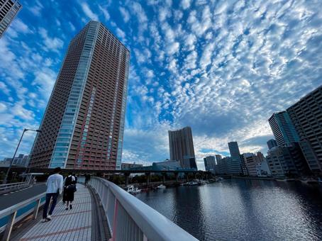 芝浦アイランドグローブタワー 都内,景色,芝浦の写真素材