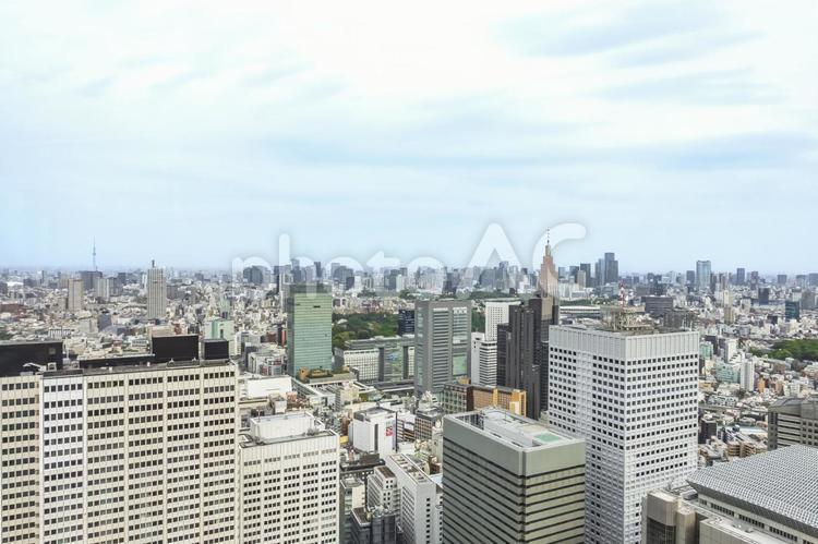 都庁の北展望室からの風景 ビル郡,東京,東京都の写真素材