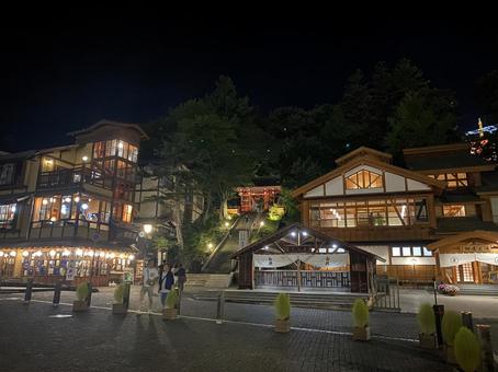 草津温泉 バス乗り場 草津温泉 バス乗り場 草津,草津温泉街,草津町の写真素材