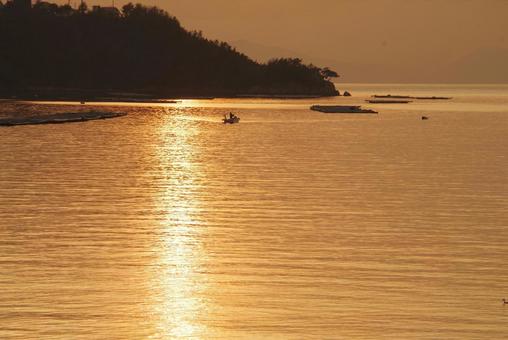 瀬戸内海の夕景 瀬戸内海の夕景の写真