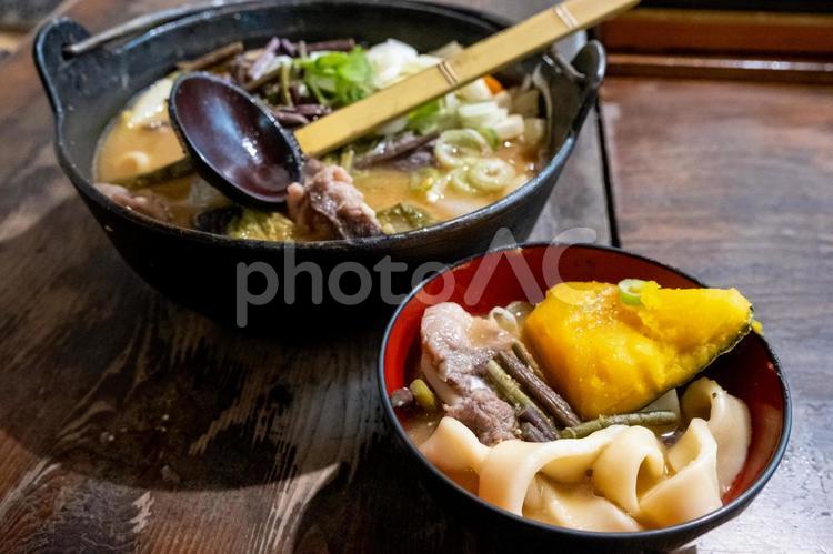 山梨名物 小作のほうとう ほうとう,山梨,山梨名物の写真素材