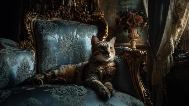 優雅な猫のくつろぎ 優雅な猫のくつろぎの写真