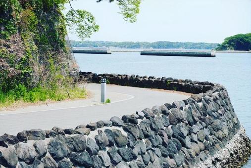 海沿い道路 海沿い道路の写真