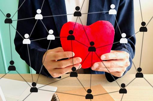 ビジネスの人の繋がりと信頼 ビジネスの人の繋がりと信頼 交流,ビジネスマン,信頼の写真素材