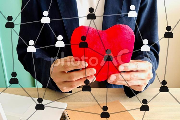 ビジネスの人の繋がりと信頼 交流,ビジネスマン,信頼の写真素材