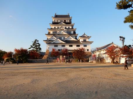 【風景写真】福山城が見える風景 福山城,天守閣,天守の写真素材