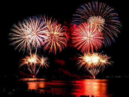 打ち上げ花火の写真