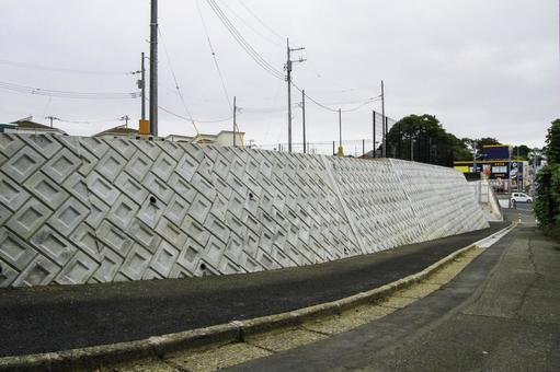擁壁 擁壁 石垣,建設,土木の写真素材