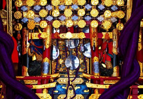 Photo, portable shrine, summer festival, a shrine, 