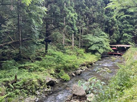 貴船川 貴船,川,京都の写真素材