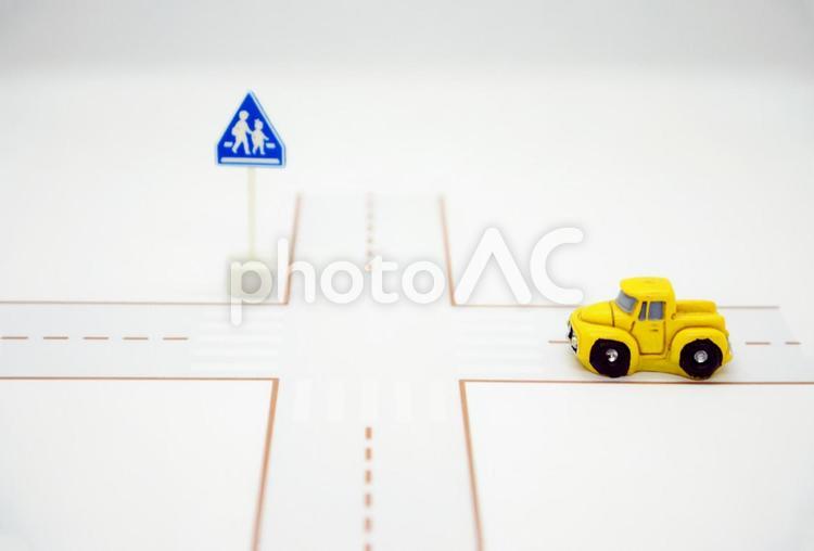 交通安全　横断歩道 交通安全,交差点,標識の写真素材