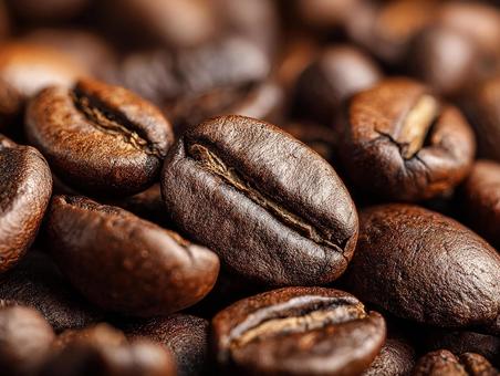 焙煎されたコーヒー豆の背景 焙煎されたコーヒー豆の背景の写真