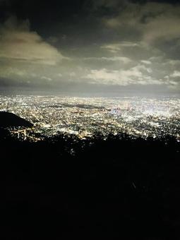 北海道の夜景 北海道の夜景 藻岩山,札幌,夜景の写真素材