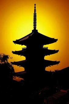 五重の塔 五重の塔,京都,祇園の写真素材