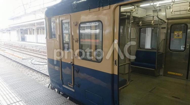 １１５系横須賀色の先頭部分 しなの鉄道,第三セクター,しな鉄の写真素材