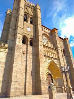 アビラ大聖堂 アビラ,アビラ大聖堂,大聖堂の写真素材