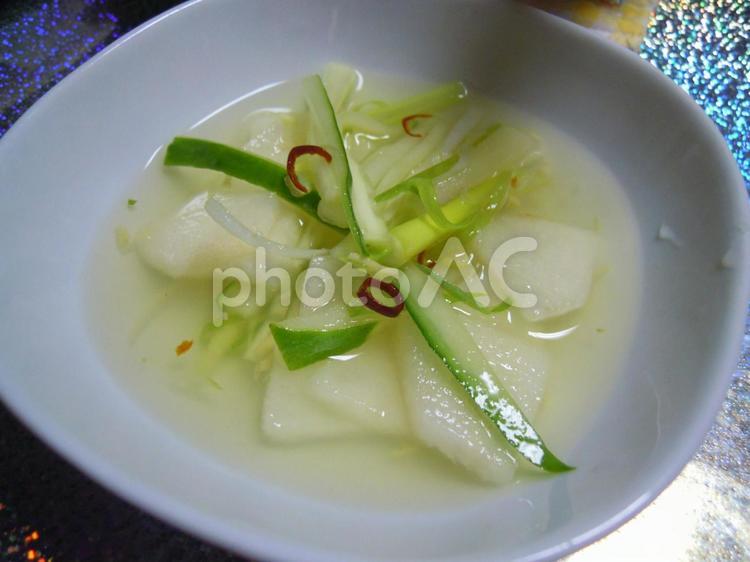 梨のキムチ 梨,美味しい,韓国料理の写真素材