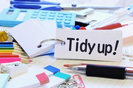 タイディアップ　もう少しキレイに片づけて タイディアップ,収納,整理の写真素材