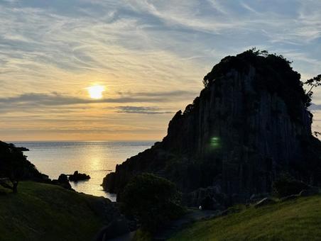 Evening sky at Echizen Coast, Hokoshima, Fukui Prefecture, JPG