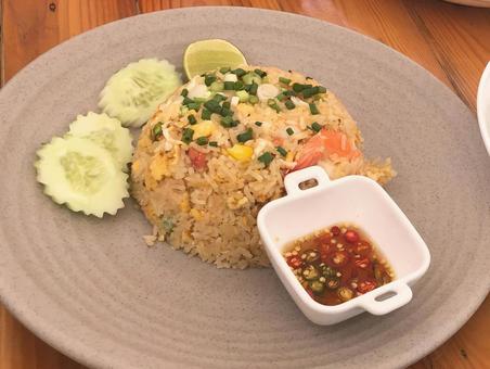 Photo, cao pad, thai food, thai style fried rice, 