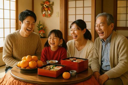 新年の初笑い 新年の初笑いの写真