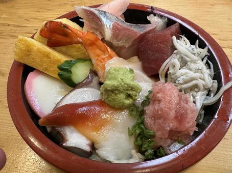 海鮮丼 海鮮丼 海鮮丼,刺身,マグロの写真素材