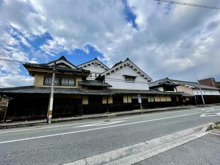 奈良　木造三階建 米谷家,木造三階建,造り酒屋の写真素材