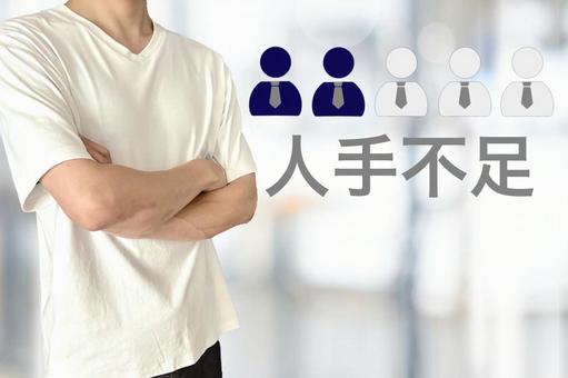 人手不足に悩む男性 人手不足に悩む男性 ビジネスマン,ビジネス,男性の写真素材